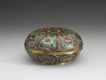图片[2]-Box with Indian lotus decoration in cloisonne enamels, Ming dynasty, Jingtai reign (1450-1456)-China Archive